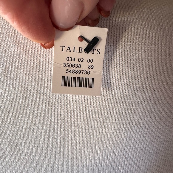 Talbots Cream Cowl Neck Sweater with Colorful Stripes NWT - Picture 6 of 12